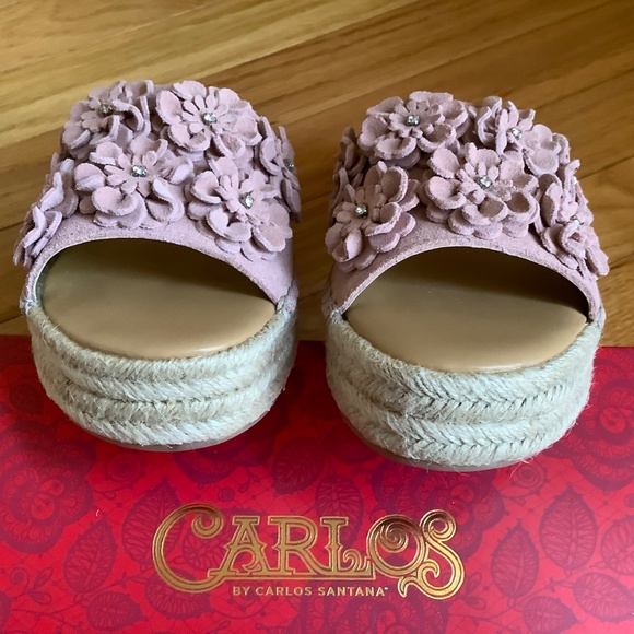 Carlos Santana Chandler Suede Slide Sandals Pink Blush SZ 9.5 - Picture 9 of 13